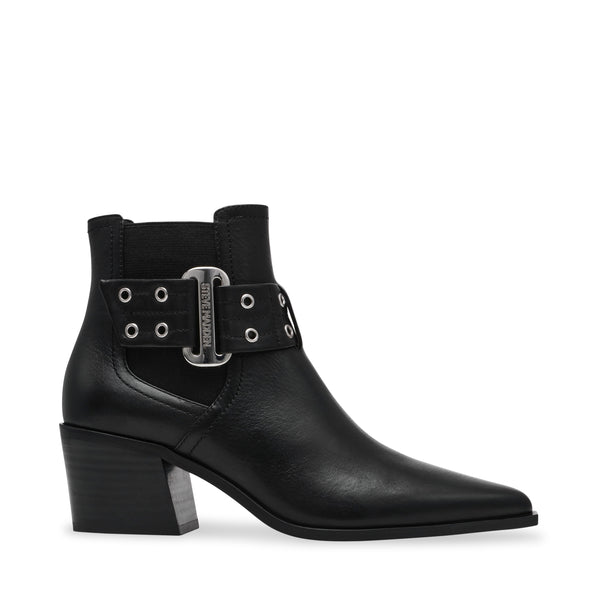 Galloway Heeled Ankel Boots Black Action Leather