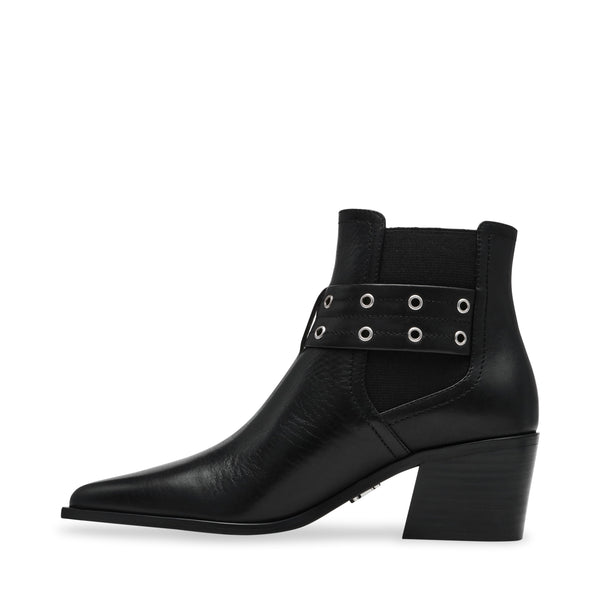 Galloway Heeled Ankel Boots Black Action Leather