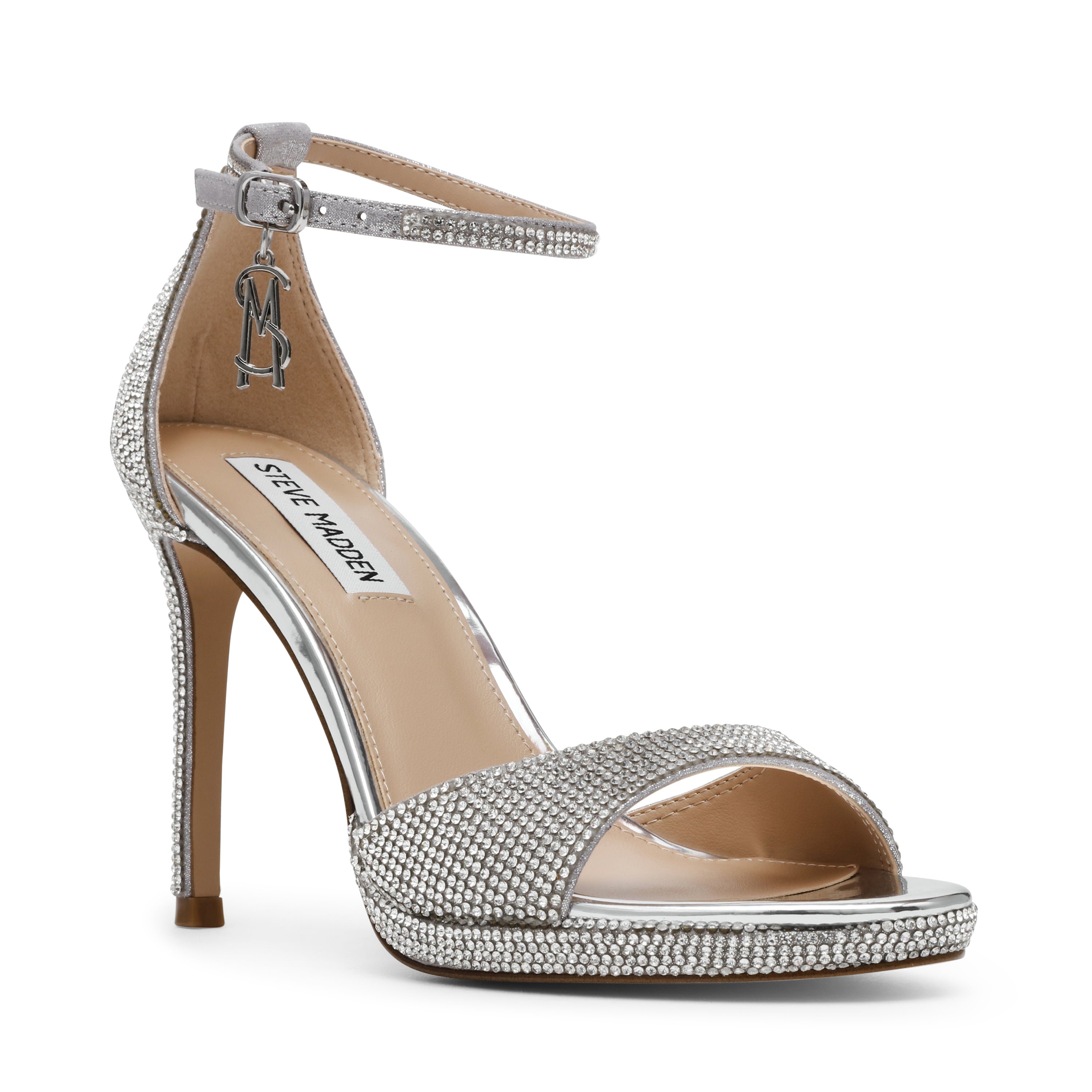 Evers-R Heeled Sandals Crystal- Hover Image