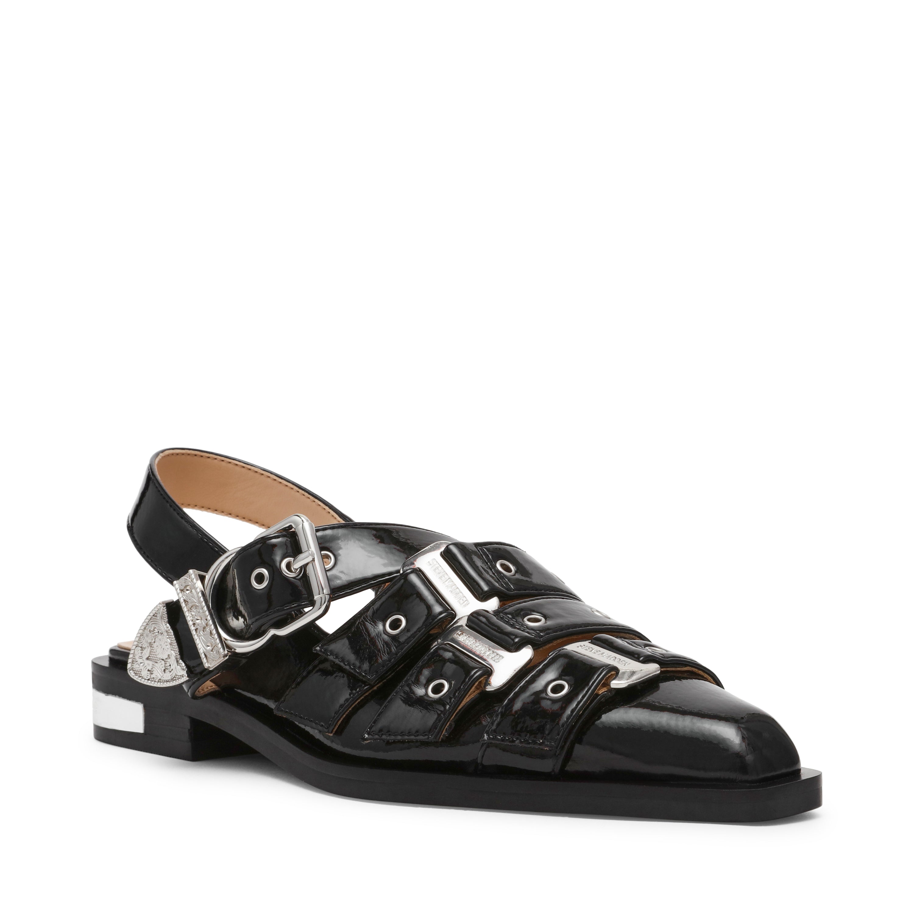 Gari Sandals Black Crinkle- Hover Image