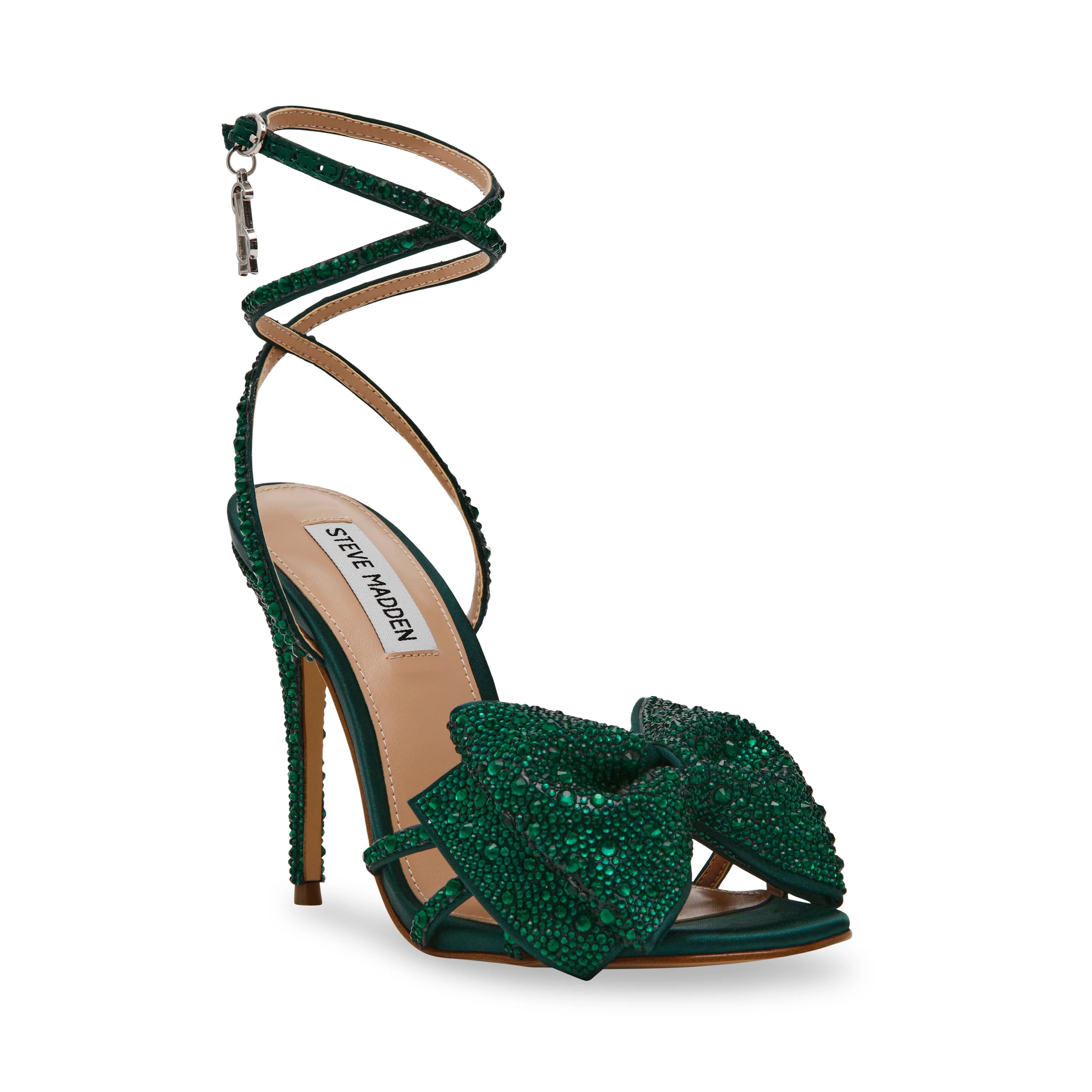 Blyss Heeled Sandals Emerald- Hover Image