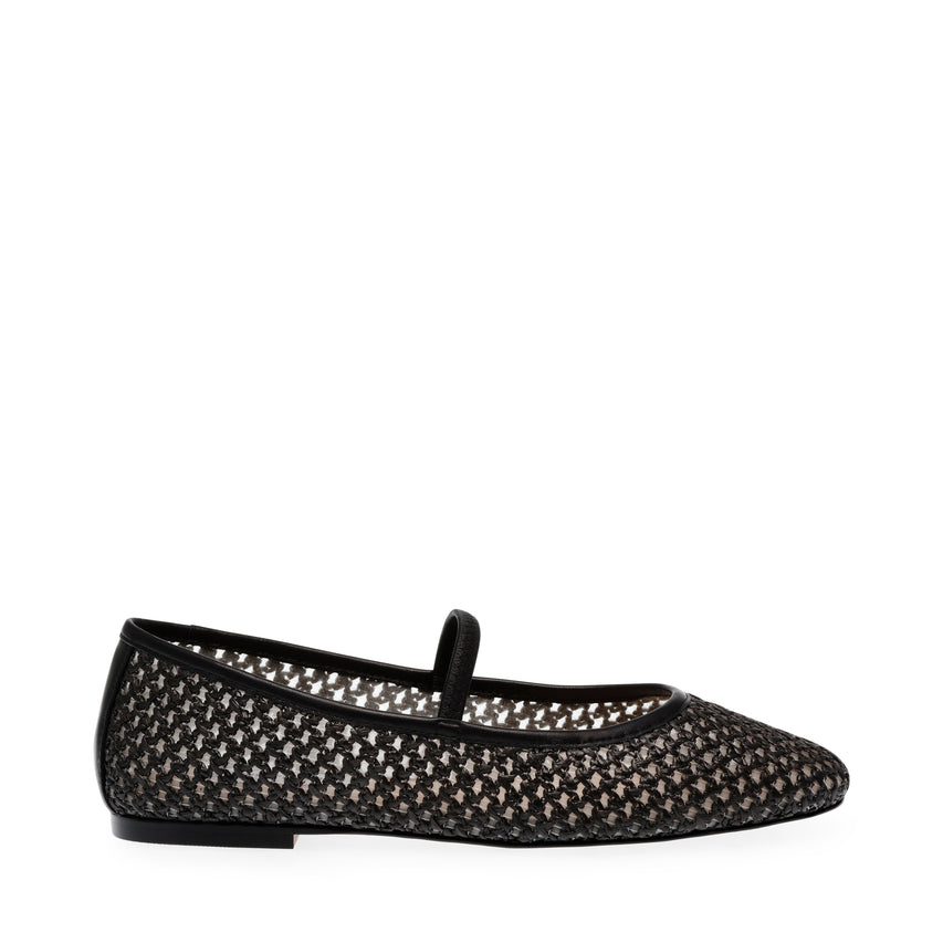 Majorca Ballerina Black Raffia