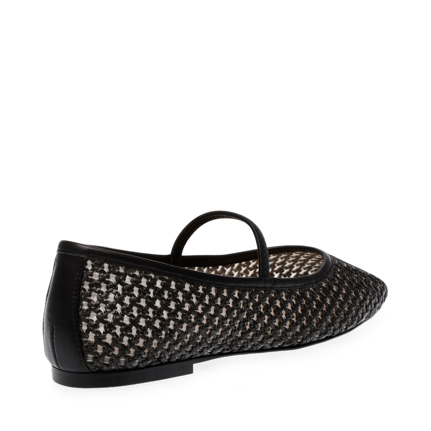 Majorca Ballerina Black Raffia