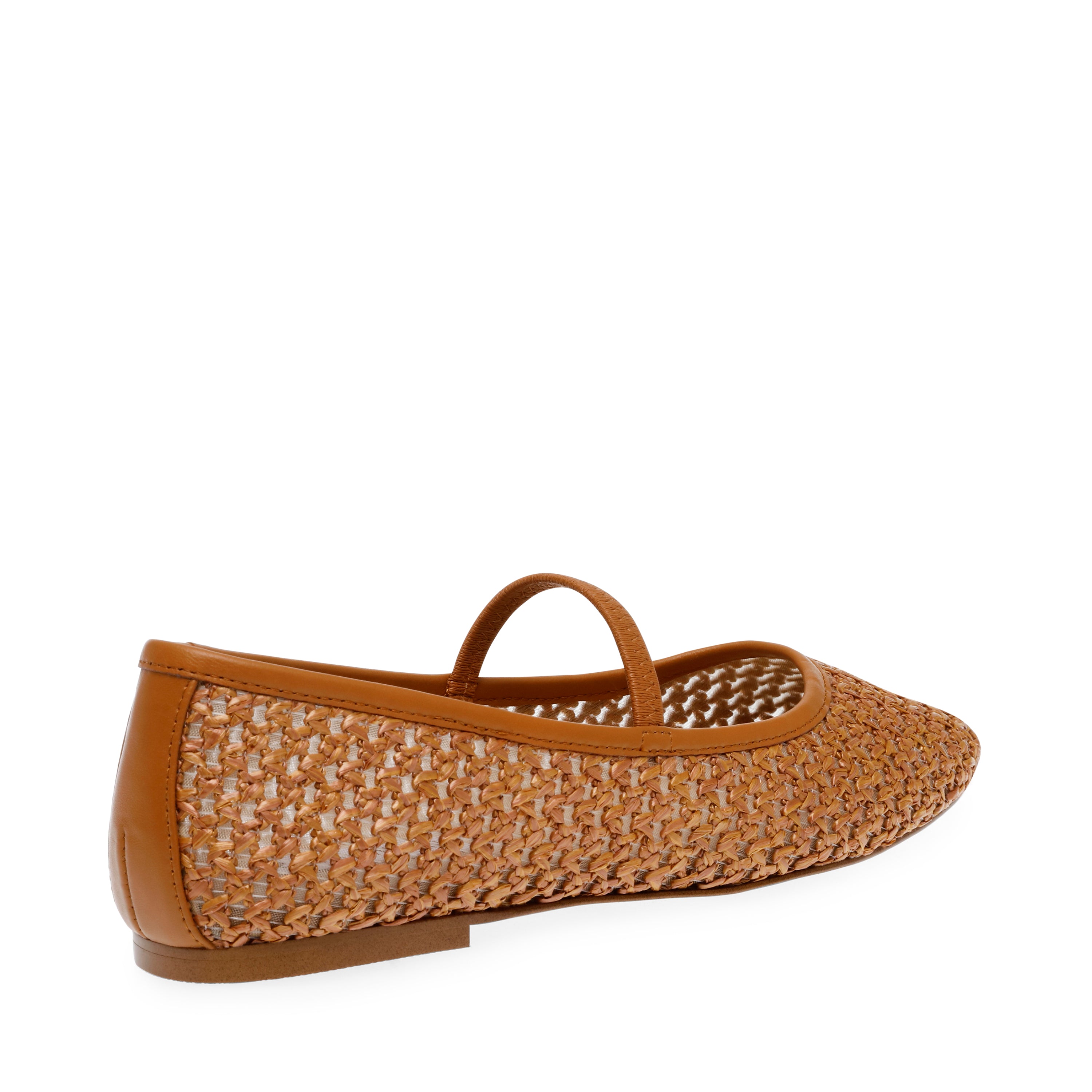 Majorca Ballerina Tan Raffia