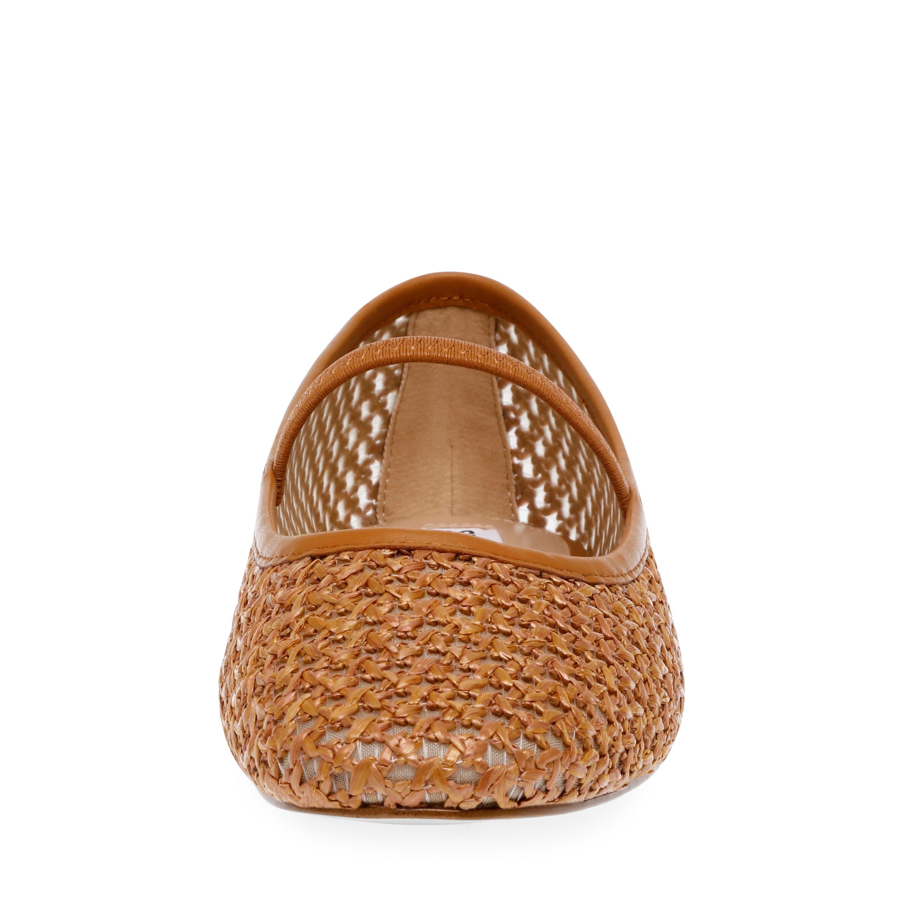 Majorca Ballerina Tan Raffia