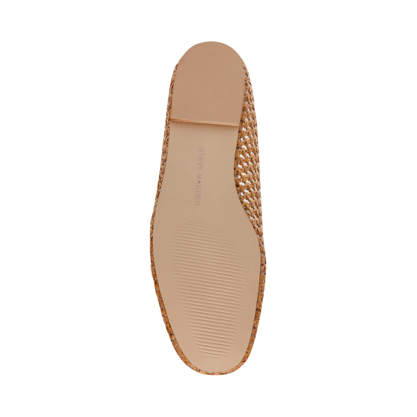 Majorca Ballerina Tan Raffia