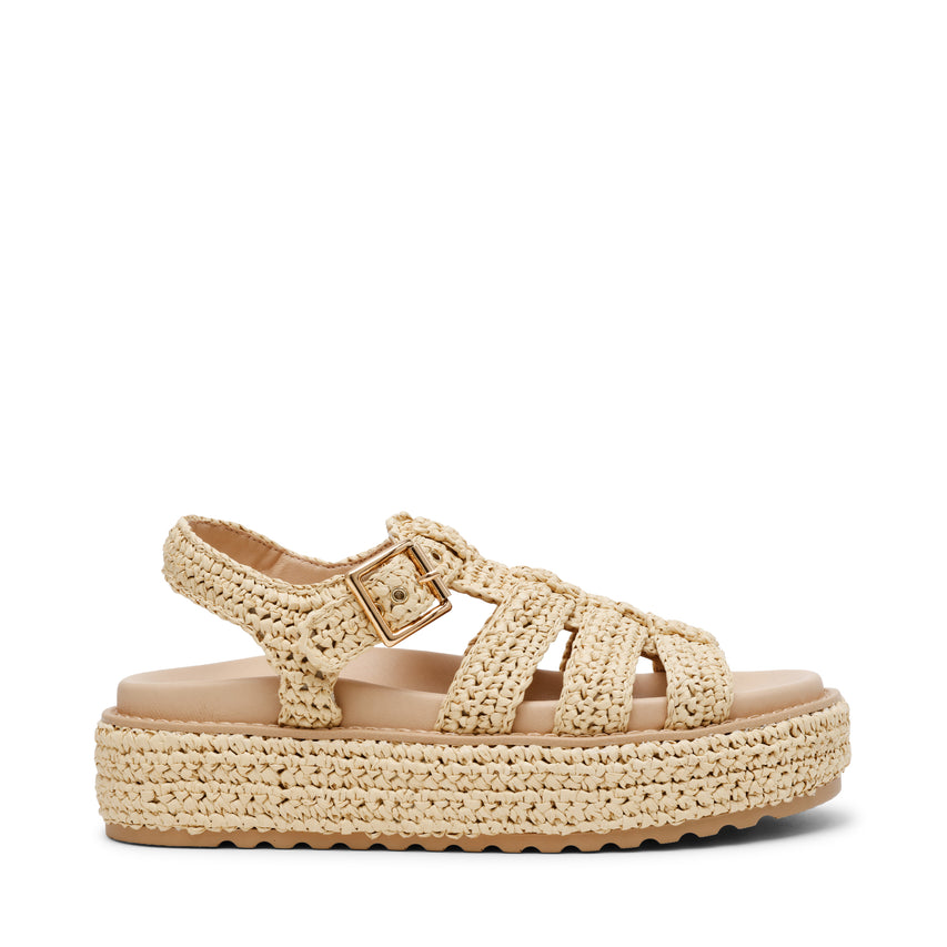 Beeline Sandals Natural Raffia