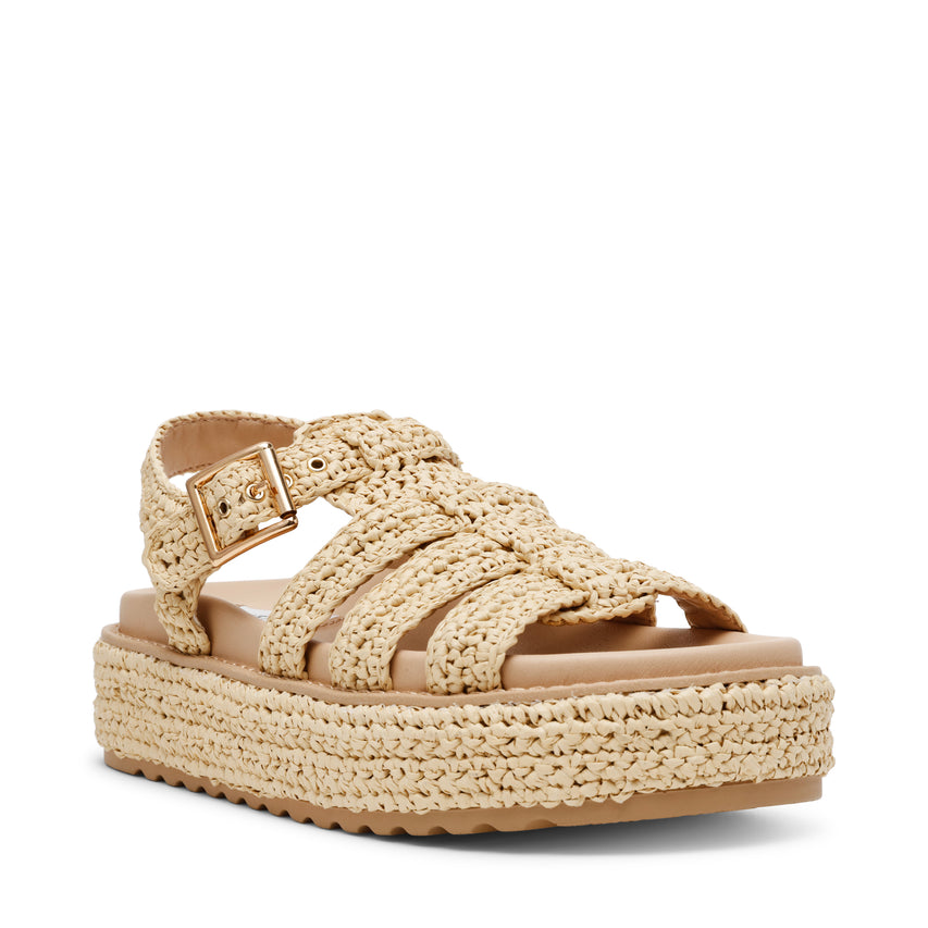 Beeline Sandals Natural Raffia