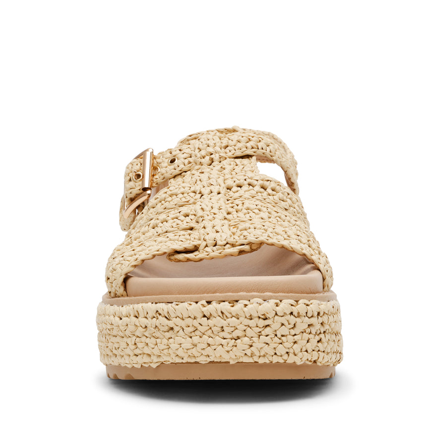 Beeline Sandals Natural Raffia