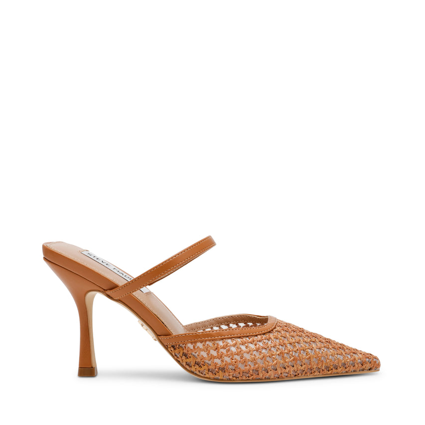 Brinley Heeled Sandals Tan Raffia