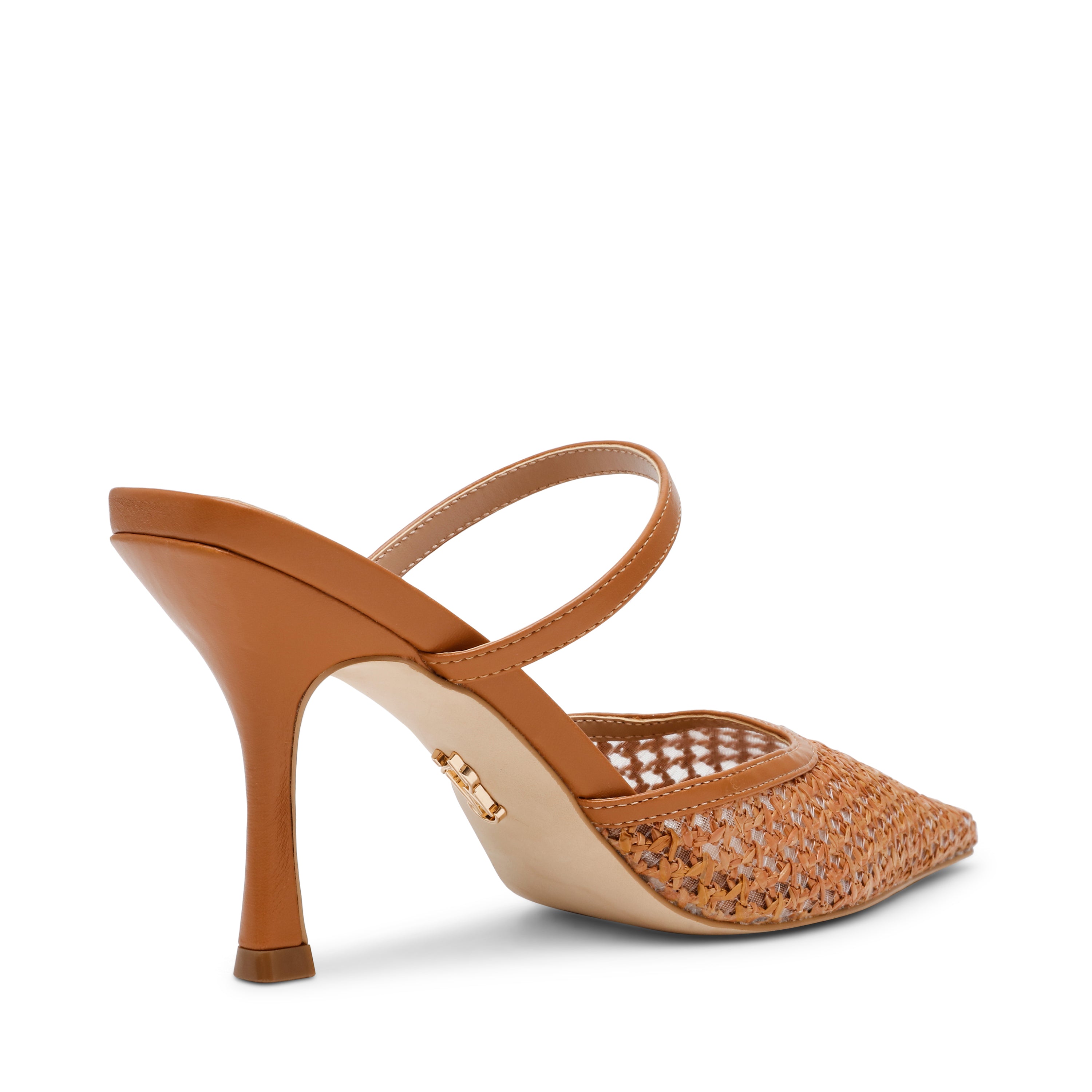 Brinley Heeled Sandals Tan Raffia