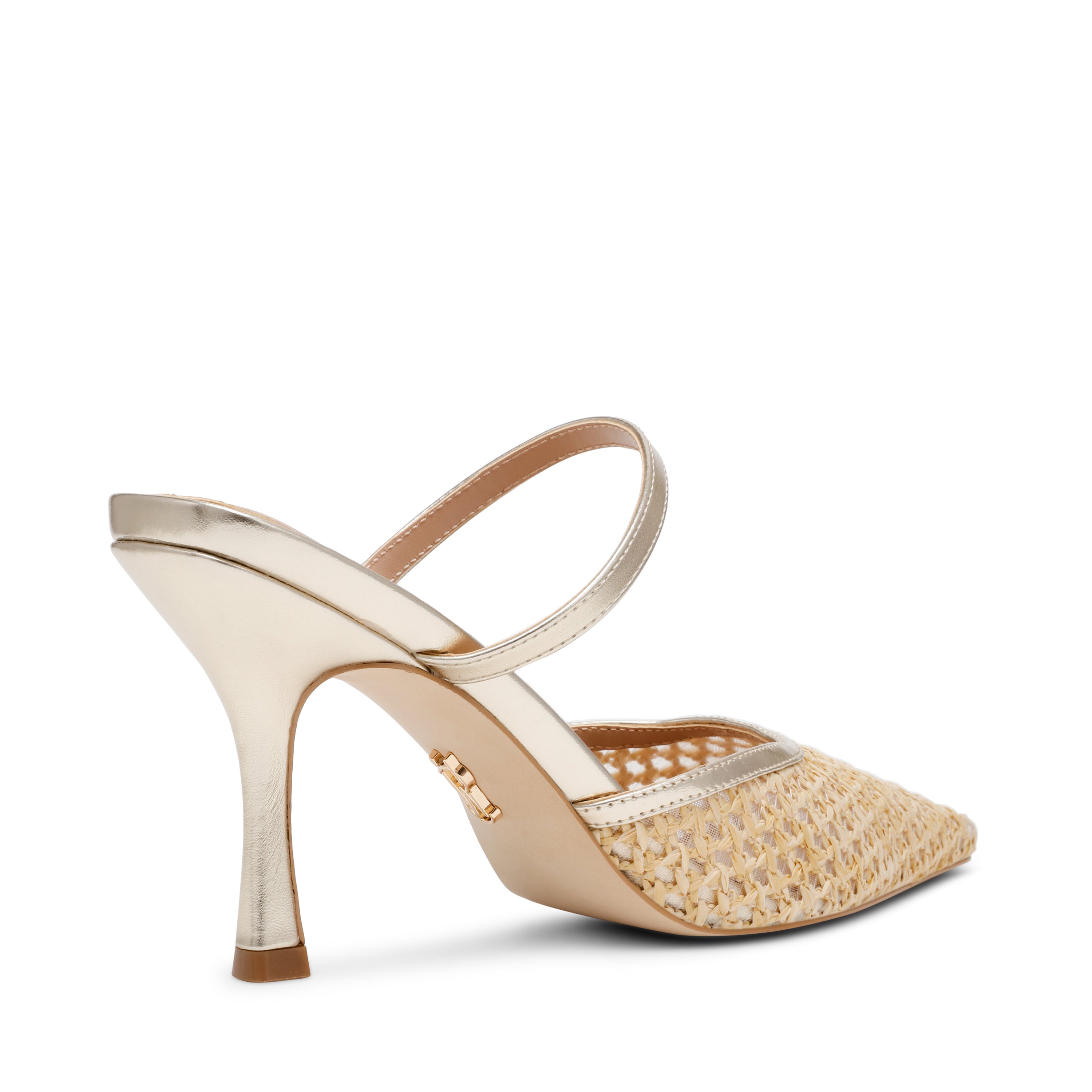 Brinley Heeled Sandals Gold Raffia