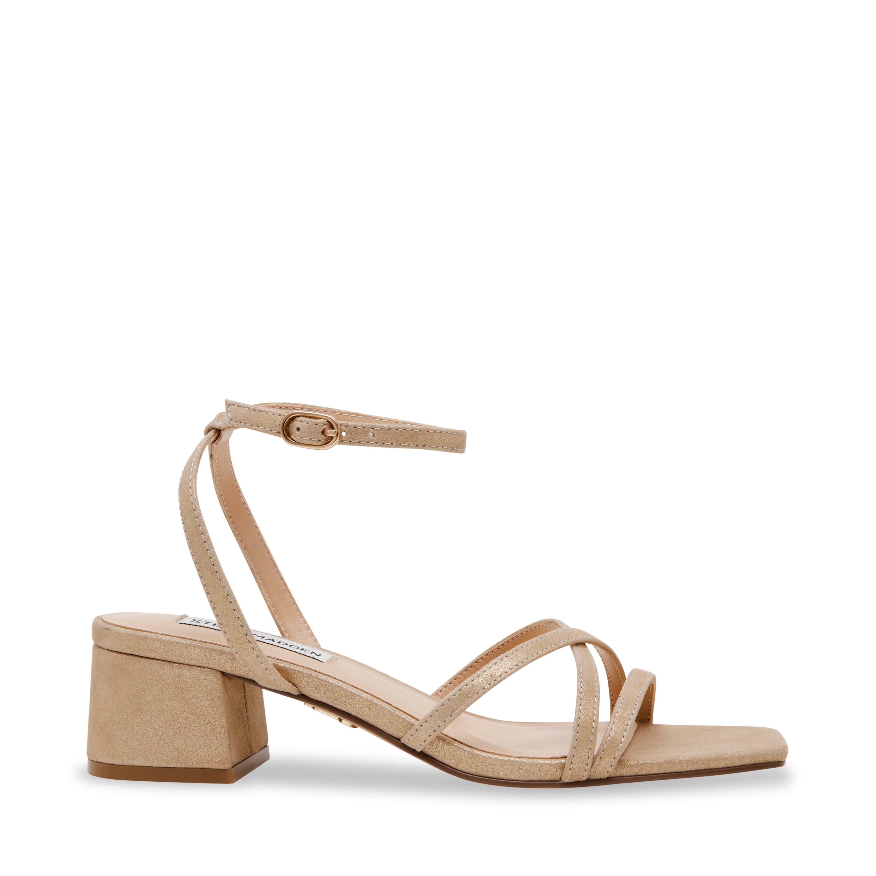 Gleams Sandal Gold Suede