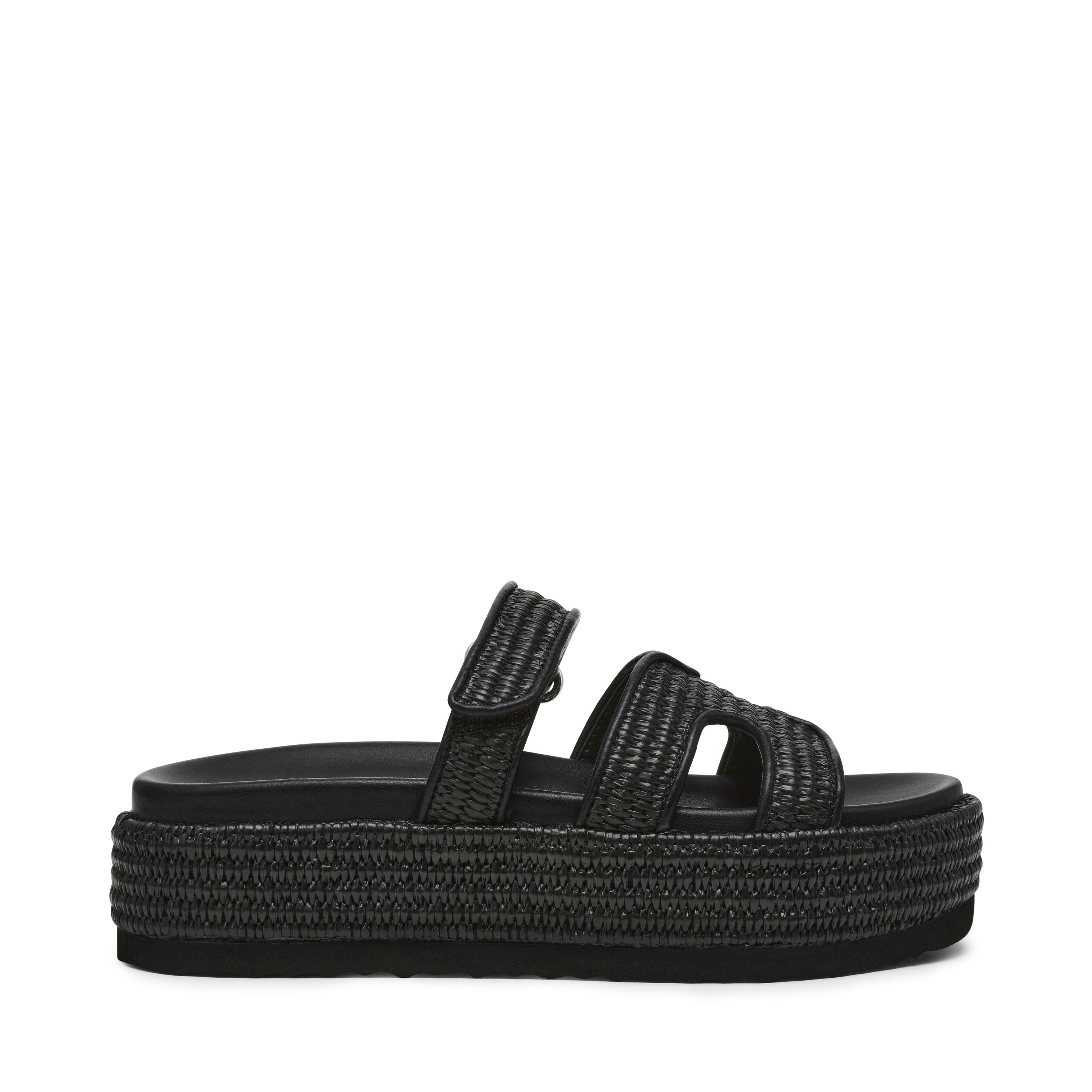 Bigmissile sandal Black Raffia