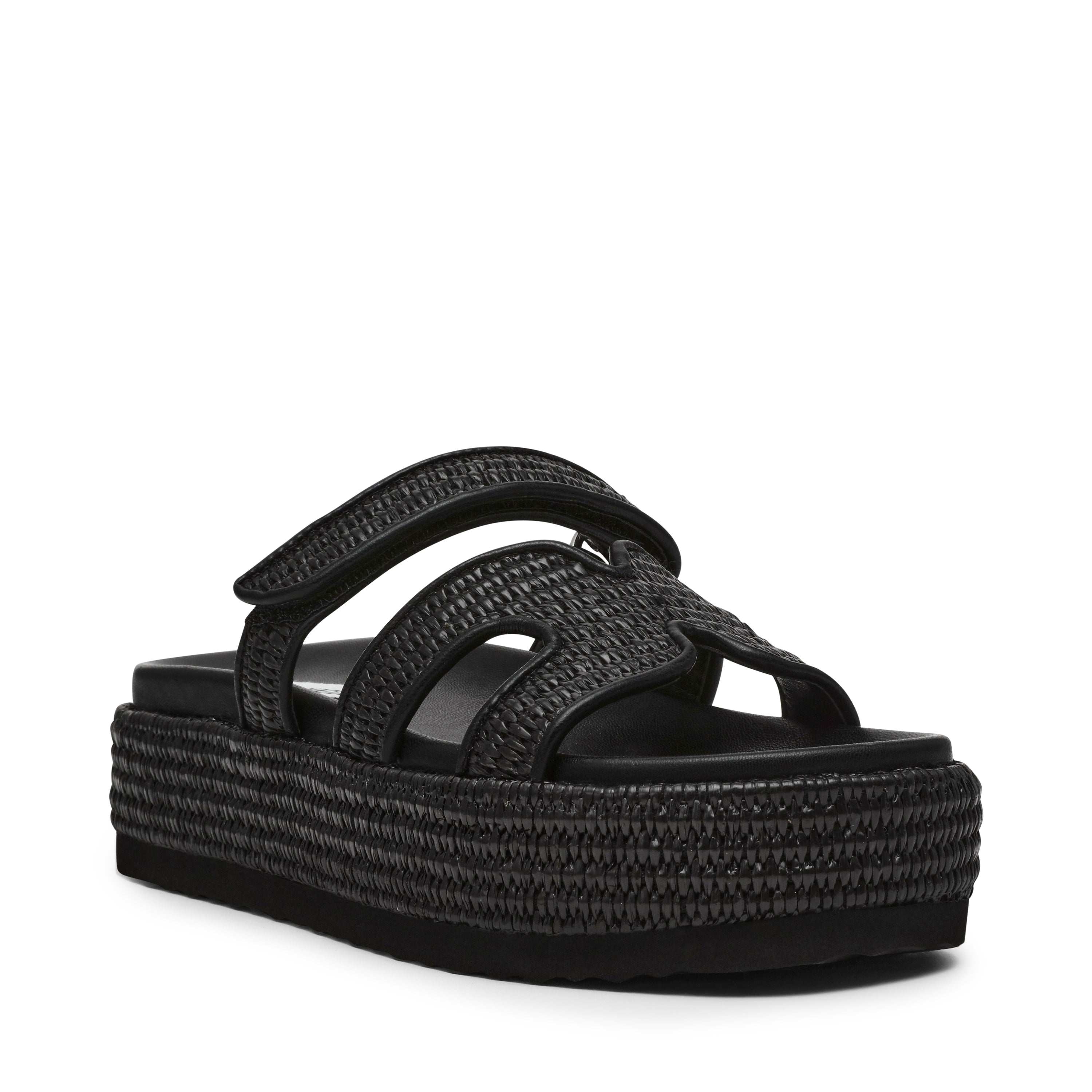 Bigmissile sandal Black Raffia