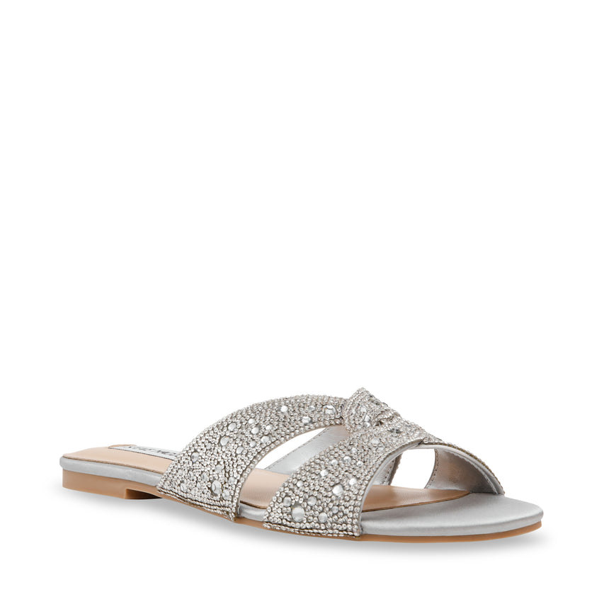 Musa Flat Sandals Silver