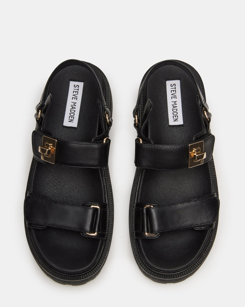 Supermona Sandal Black Leather