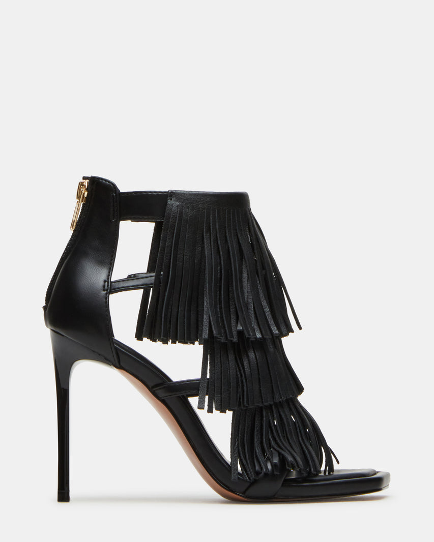 Fringzy Black Leather