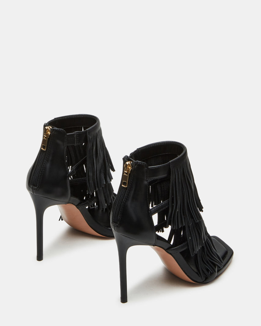 Fringzy Black Leather