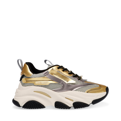 Steve Madden Possession-E Sneaker Ice Pewter/Gold #POSSESSION