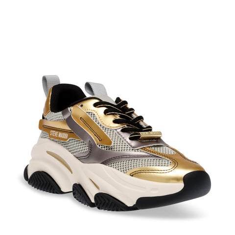 Steve Madden Possession-E Sneaker Ice Pewter/Gold #POSSESSION