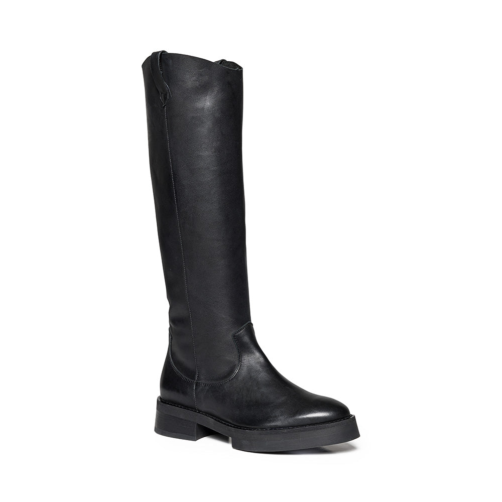 Merle Boot Black Leather- Hover Image