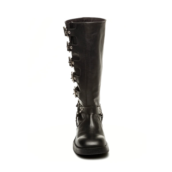 Battle Boot Black Leather