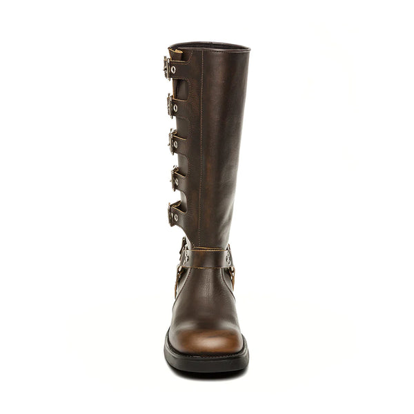 Battle Boot Brown Leather