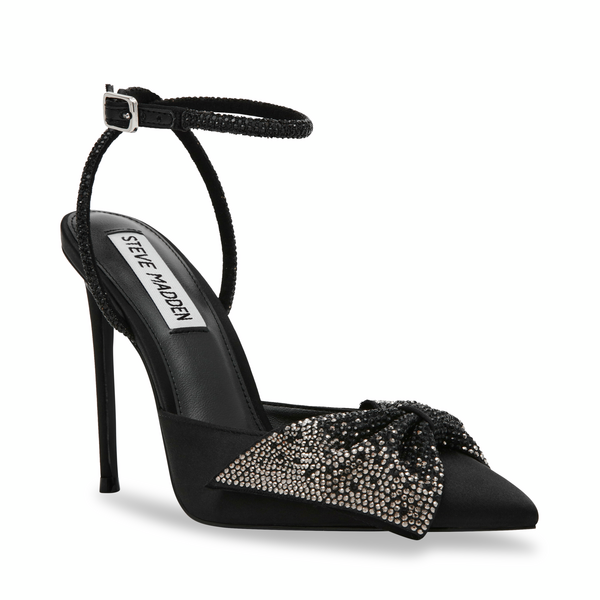 Vincentia-E Heeled Sandals Black Satin