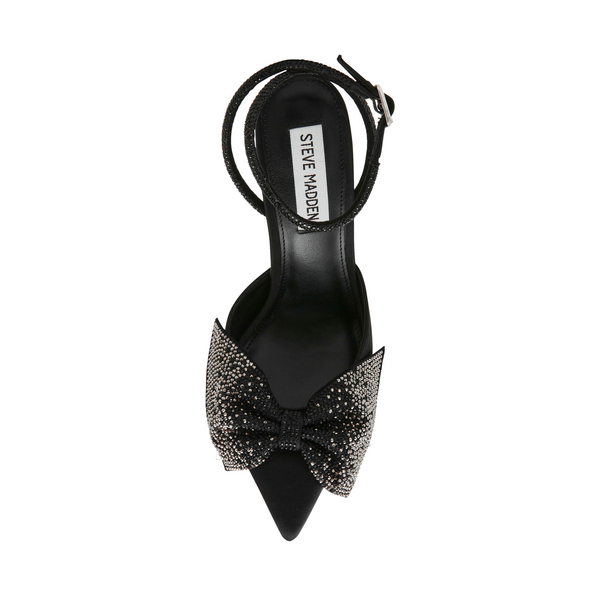 Vincentia-E Heeled Sandals Black Satin