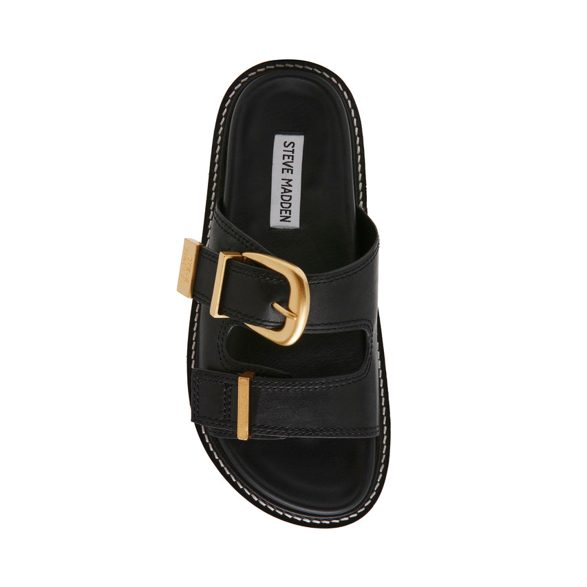 Arch-E Slides Black Action Leather