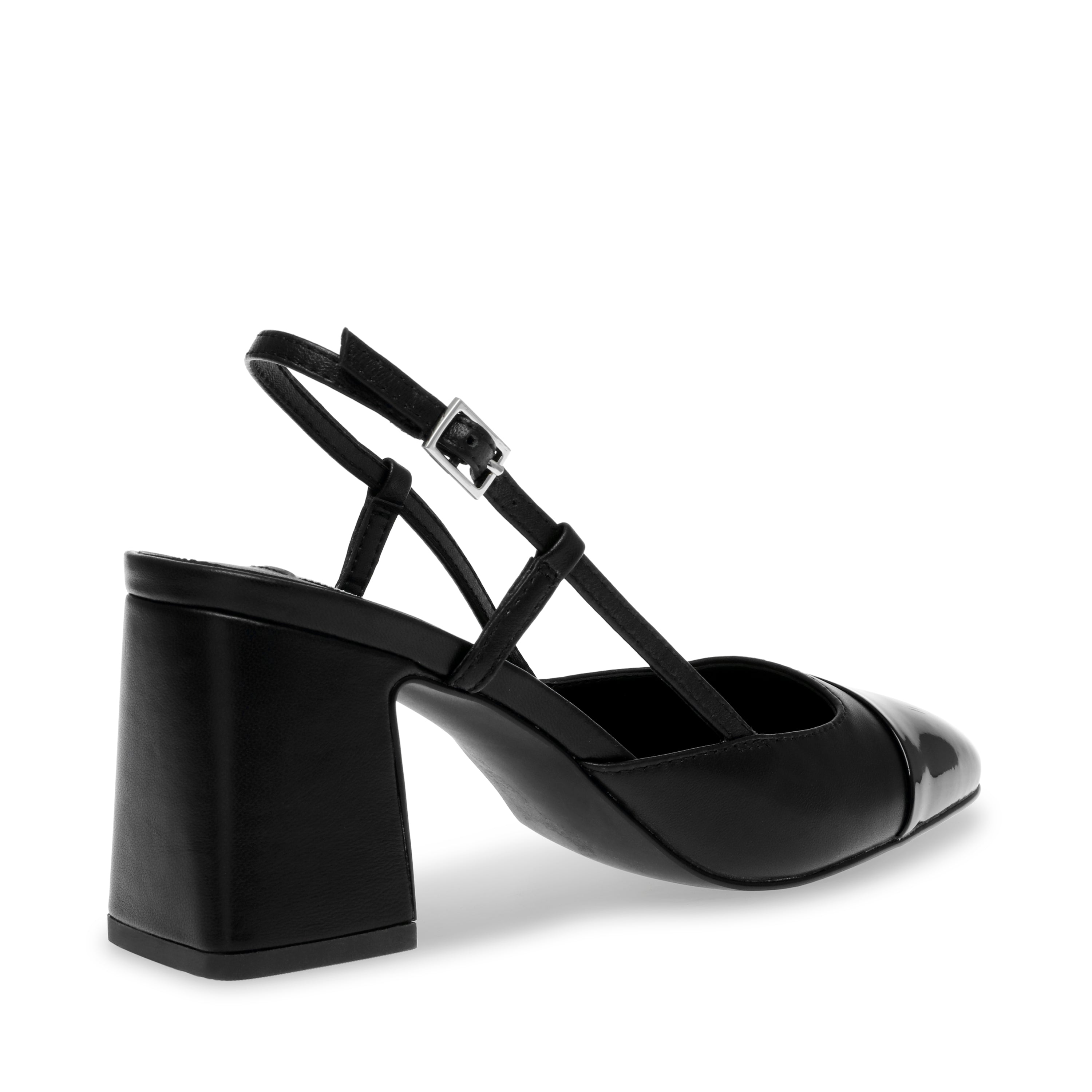 Zeina Sandal Black Leather- Hover Image