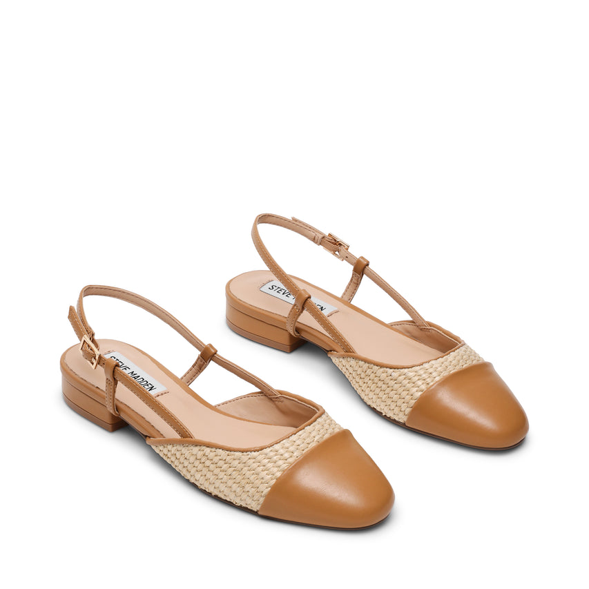 Belinda Ballerina Tan Raffia