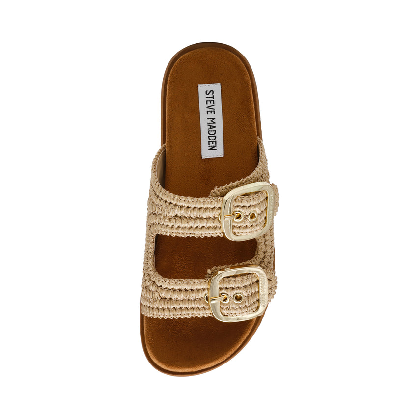 Miramar sandal Natural Raffia