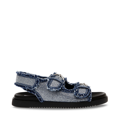 Steve Madden Montel Sandal Blue Denim Sandálias rasas até 50% - 1 a 31 de outubro