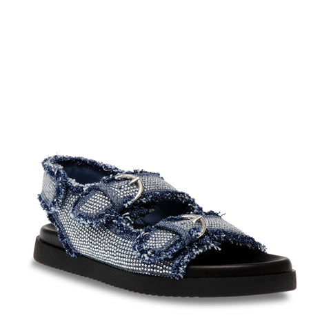 Steve Madden Montel Sandal Blue Denim Sandálias rasas até 50% - 1 a 31 de outubro