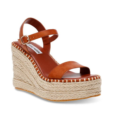 Steve Madden On-edge Sandal Cognac Cunhas e Plataformas Primavera Verão 2024