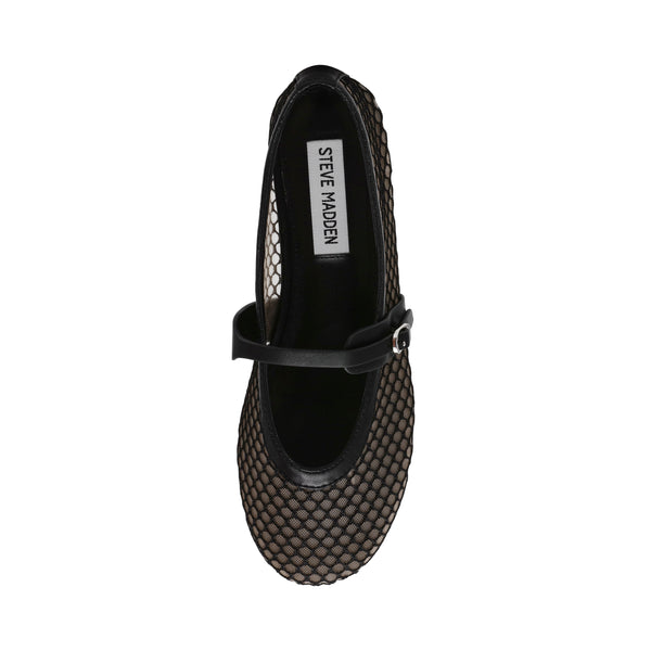 Rejoice-M Ballerinas Black Mesh