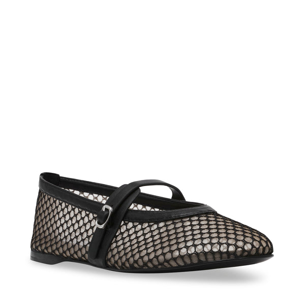 Rejoice-M Ballerinas Black Mesh