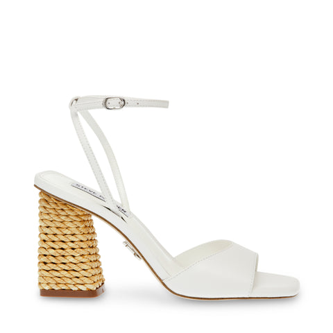 Steve Madden Rozlyn-T Sandal White Leather Exclusivo Online