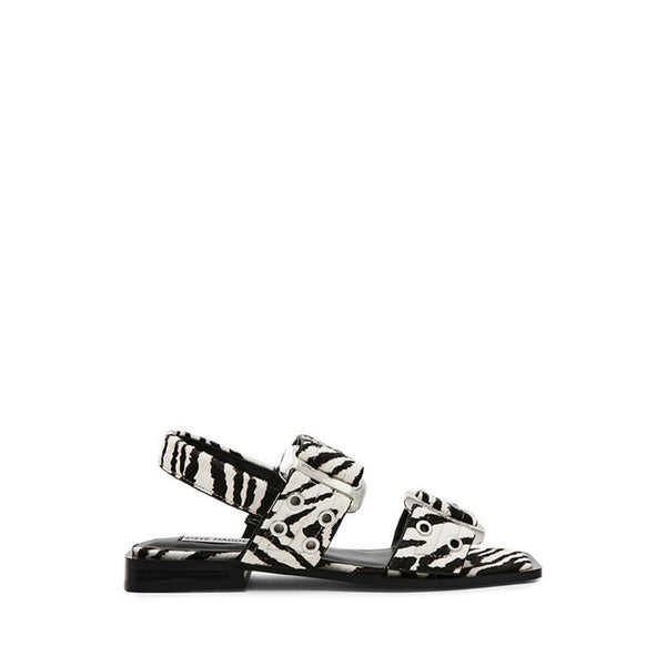 Saria-LE Flat Sandals Black/Zebra